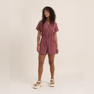 Roark Dusty Rose Short Sleeve Jumpsuit